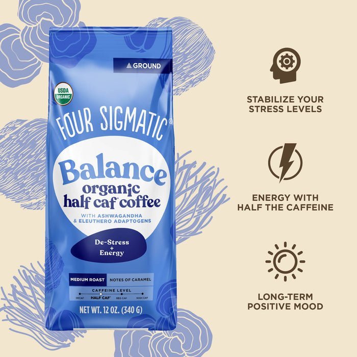 Four Sigmatic Organic Balance Half Caf Ground Coffee - Image 2