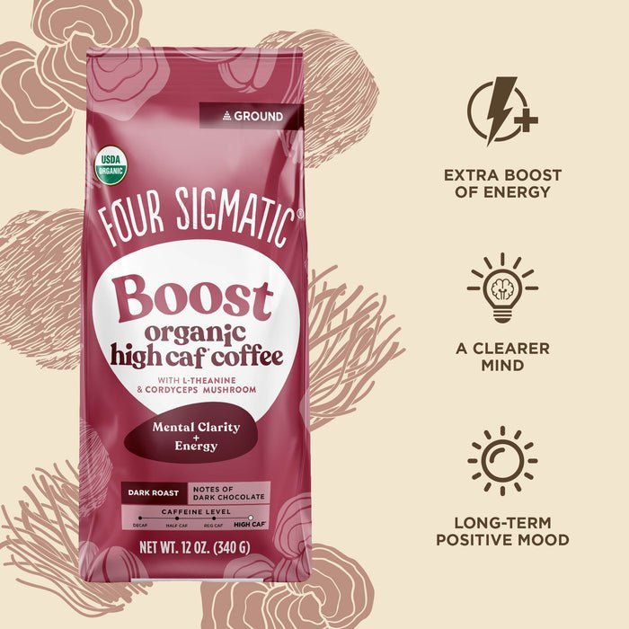 Four Sigmatic Organic Boost High Caf Ground Coffee - Image 2