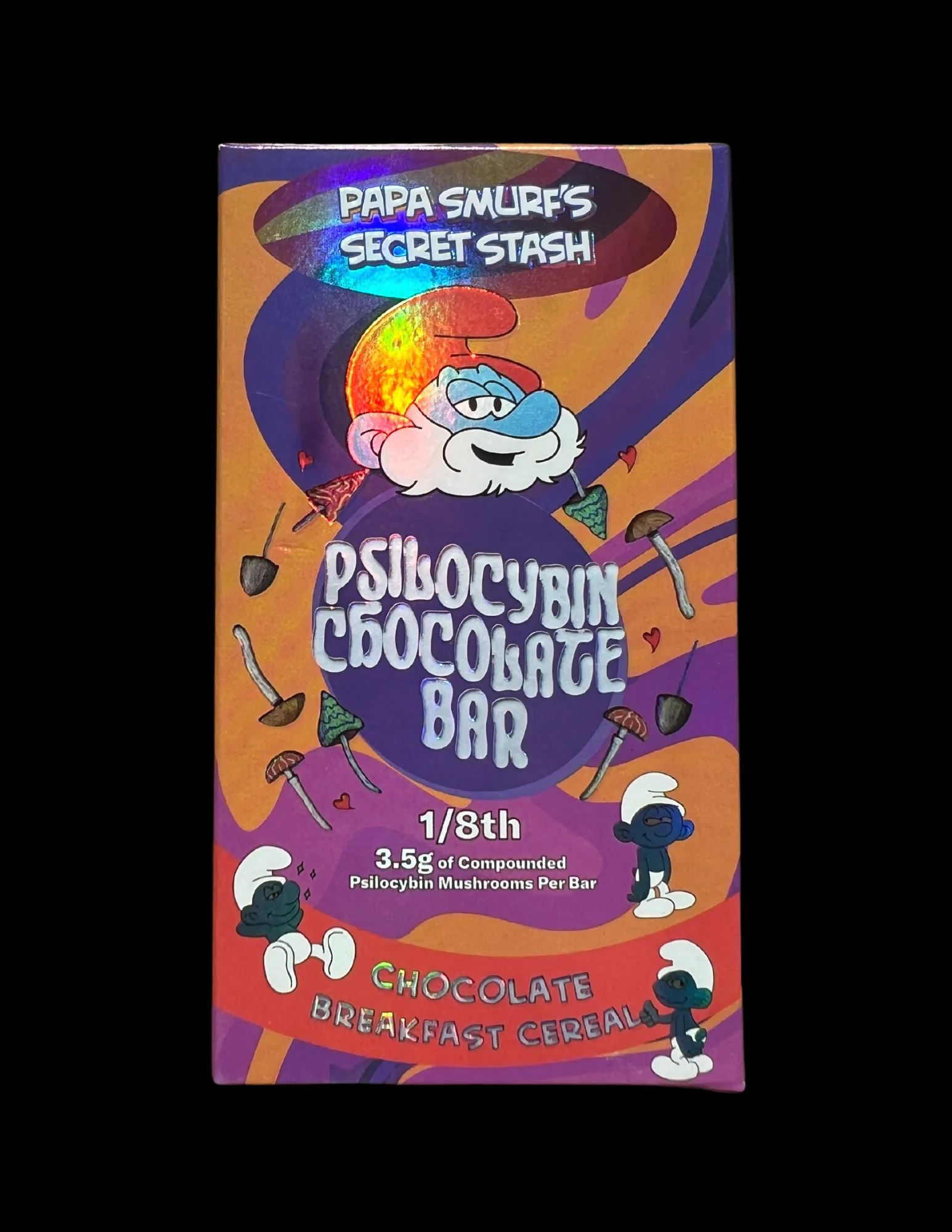 Papa Smurf’s Secret Stash Shroom Bar – Chocolate Breakfest Cereal 3.5G
