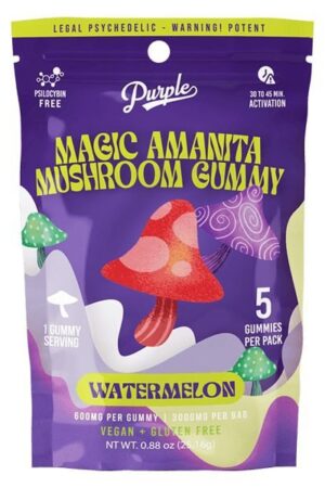 PURPLE MUSHROOM ENHANCED MICRODOSE GUMMIES | STRAWBERRY